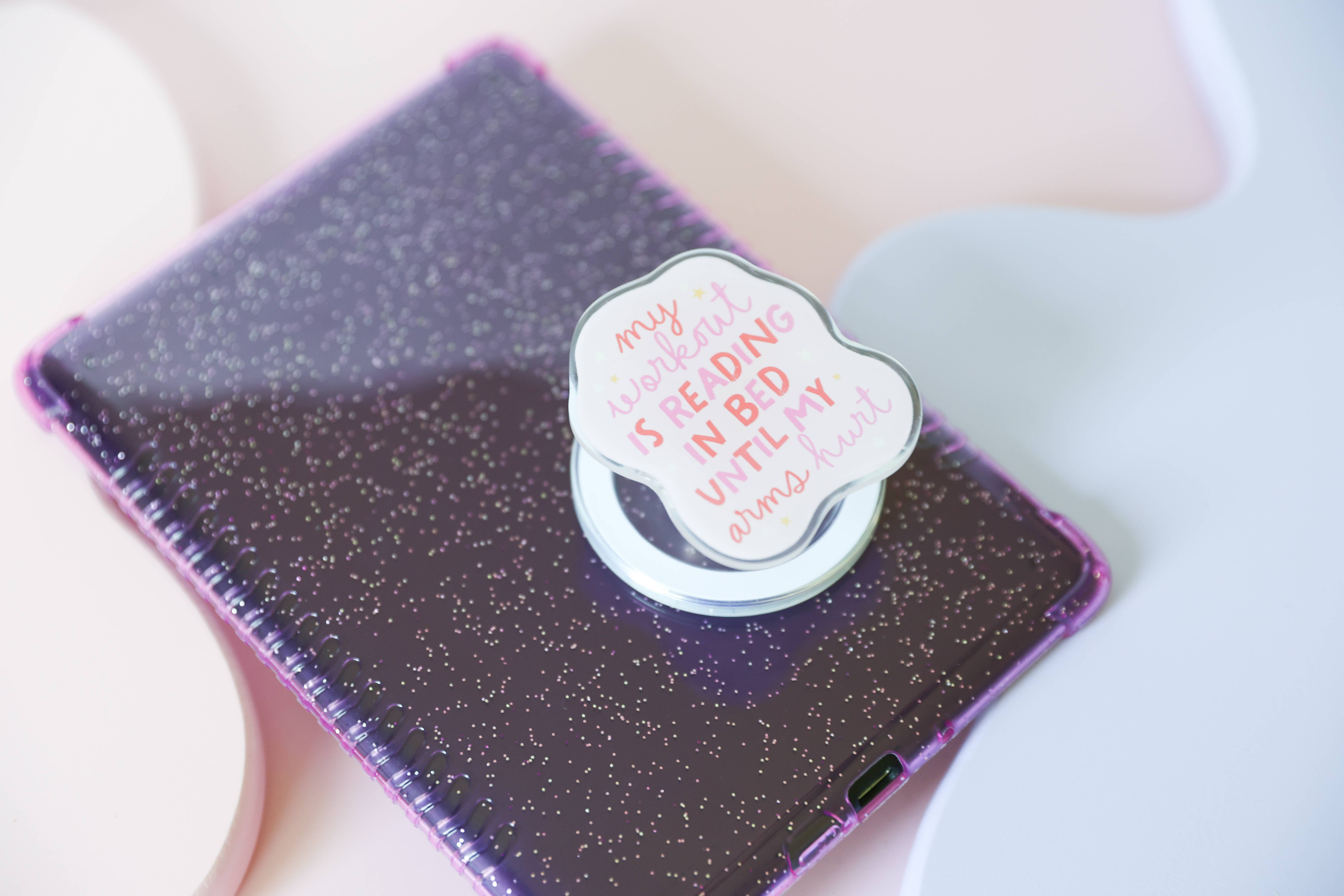 The Blush Hut - Wholesale Phone Grip - My Work Out Is Reading Kindle Grip -  Book Lover Accessory3