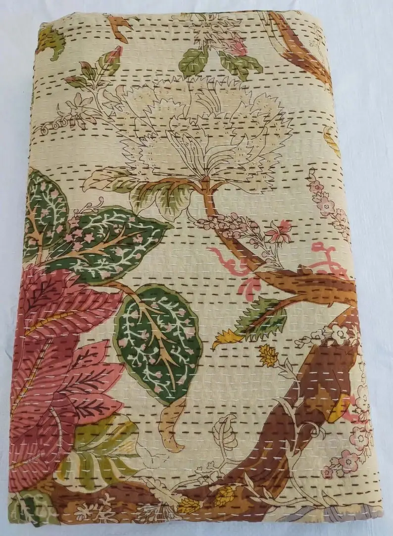 GYPSY STUDIO – wholesale Quilt – Queen Size Kantha Quilt Indian Kantha Quilt Cotton Blankets2