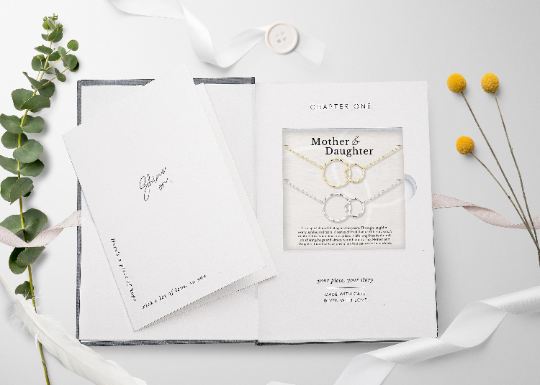 hope love shine - Wholesale Jewelry Set - Mother-Daughter Necklace Set Mother's Day Gift 2 Circle Ring8