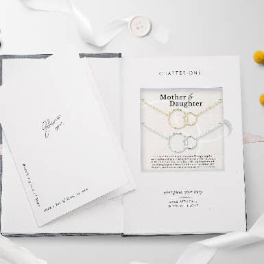 hope love shine - Wholesale Jewelry Set - Mother-Daughter Necklace Set Mother's Day Gift 2 Circle Ring8