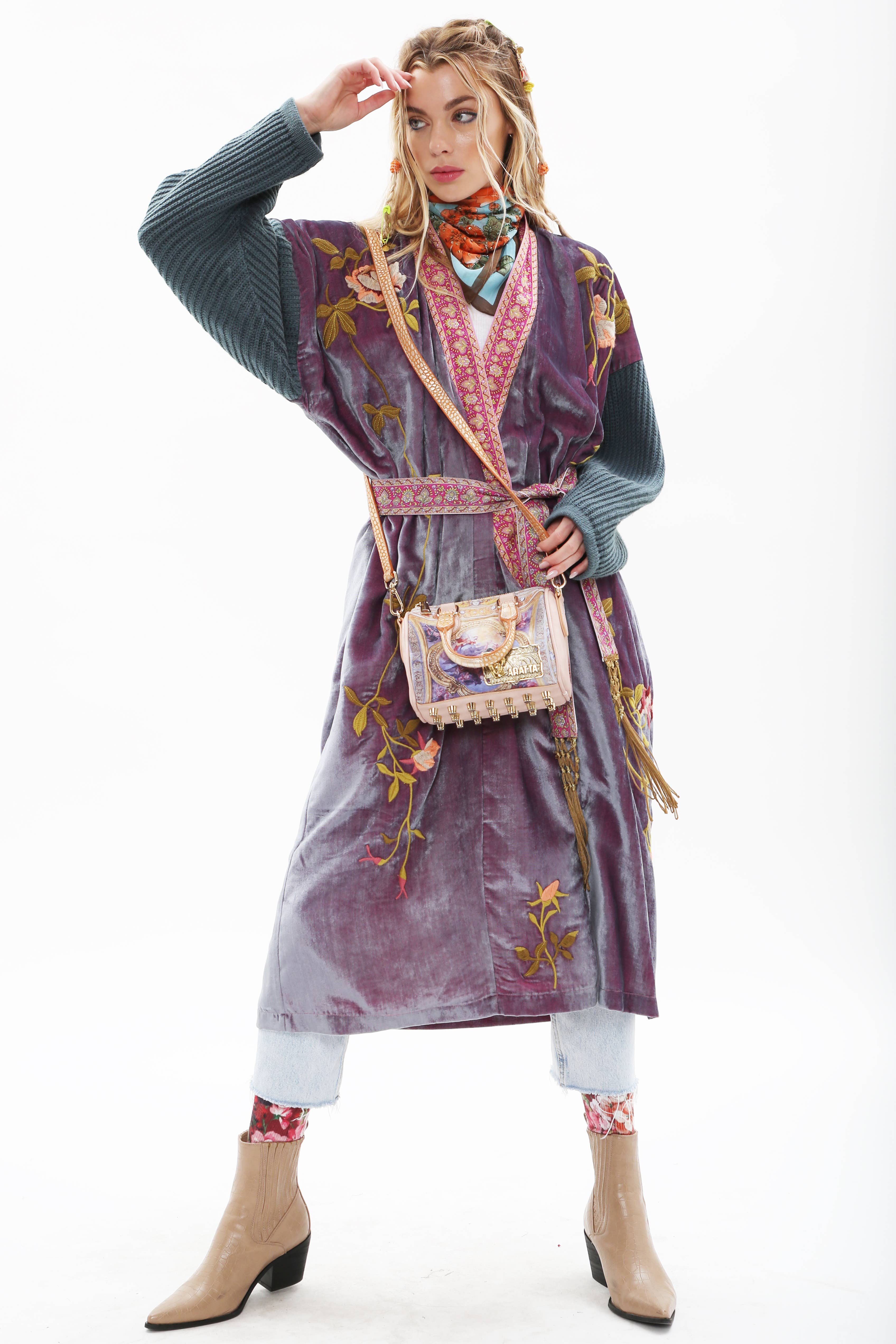 Grape Jam Something Magical Velvet Coat for wholesale on Faire5