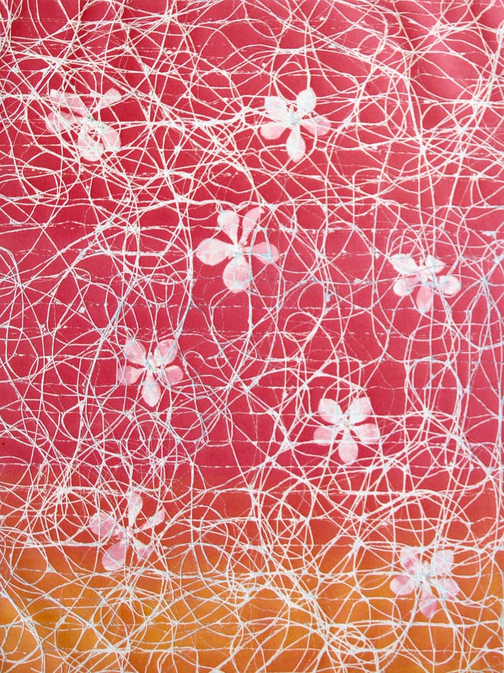 Ombre Flowers Unframed Print for wholesale by Artxtiles