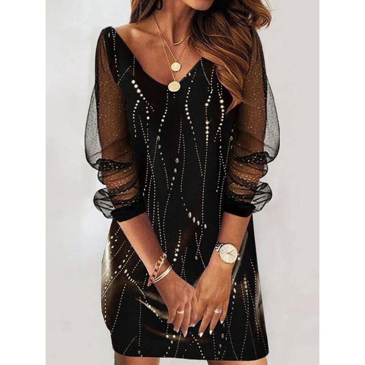 Robe en maille à imprimé géométrique pour la vente par Tourtiwi