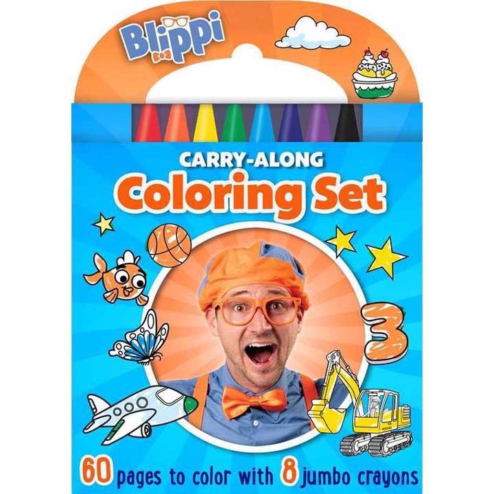 Simon & Schuster - Wholesale Book - Kids - Blippi: Carry-Along Coloring Set by Editors of Studio Fun International
