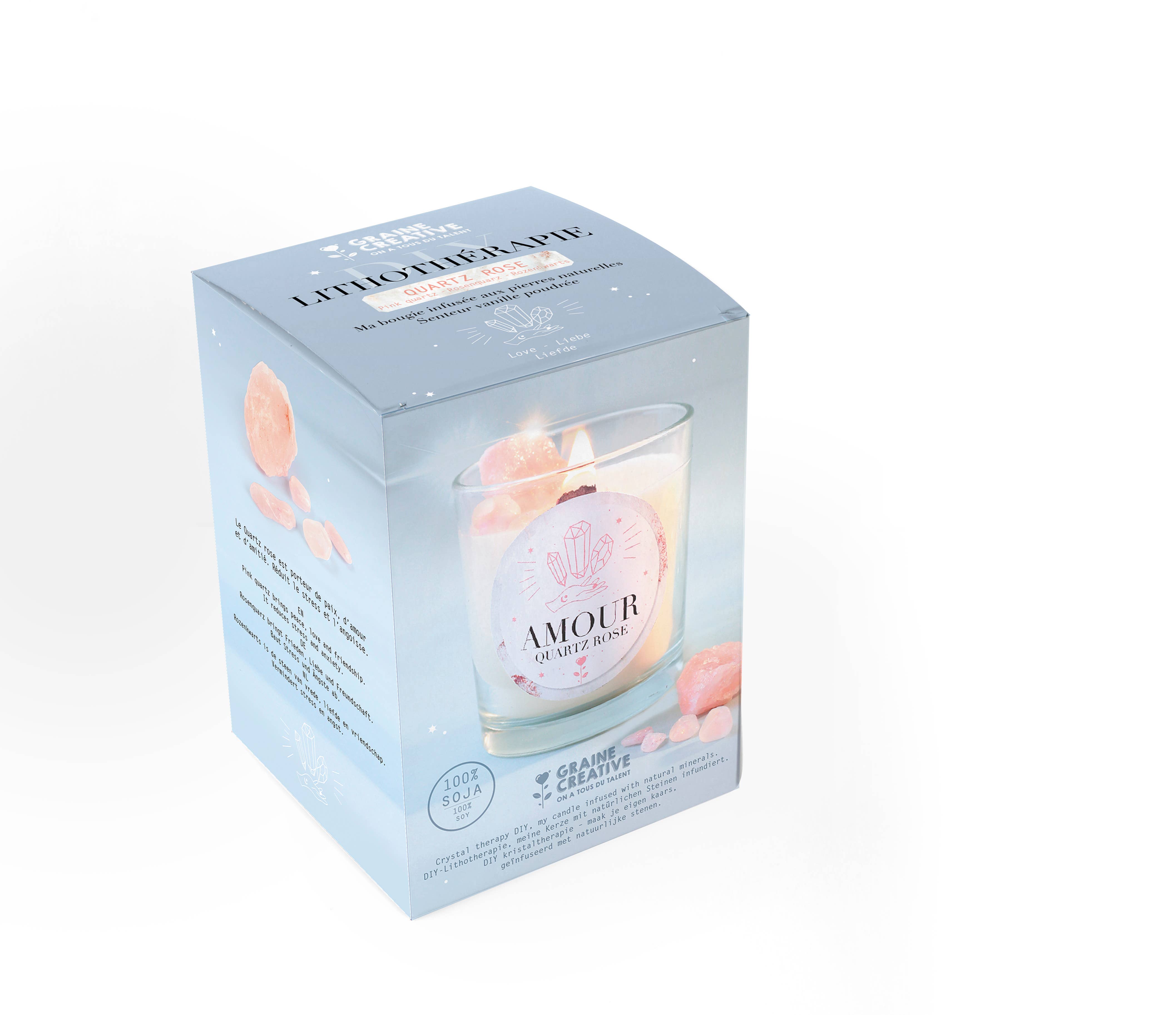 Graine Créative - Wholesale DIY Craft Kit - ROSE QUARTZ LITHOTHERAPY CANDLE DIY KIT3