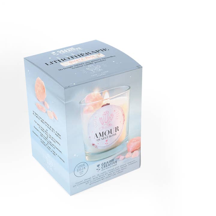 Graine Créative - Wholesale DIY Craft Kit - ROSE QUARTZ LITHOTHERAPY CANDLE DIY KIT3