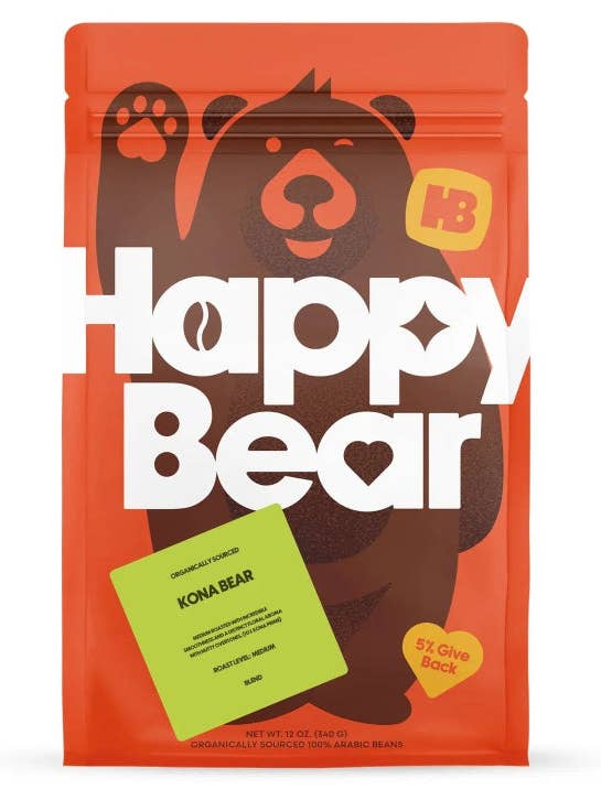 Kona Bear Blend for wholesale by Happy Bear Coffee Company