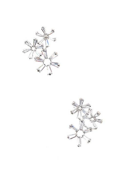 FLORAL CZ STONE POST EARRING for wholesale by Andrea Bijoux