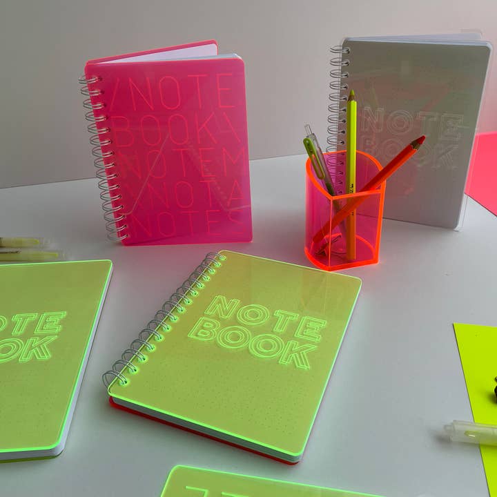 MAKE 2D - Vente Cahiers - Cahier acrylique avec couverture transparente ou néon7