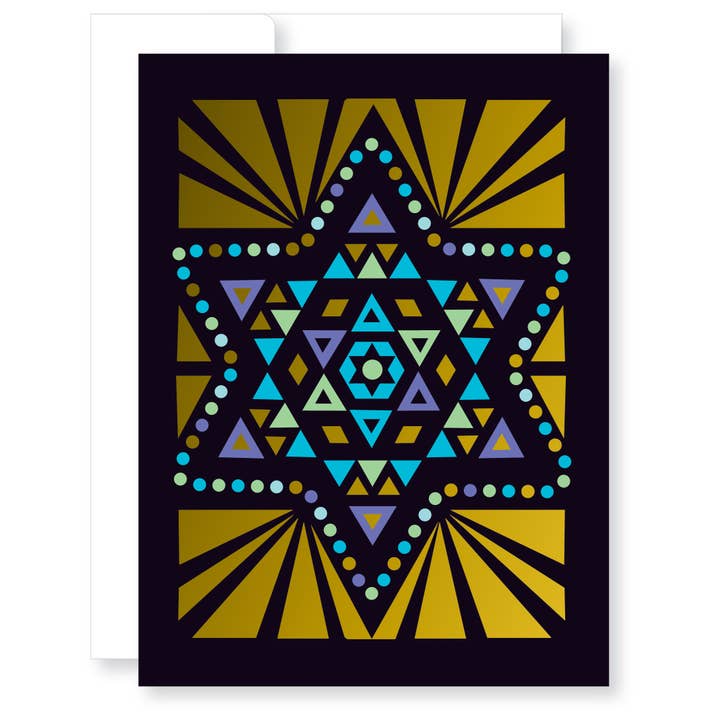 Star of David Bar/Bat-Mitzvah Greeting Card for wholesale by GreatArrow Graphics