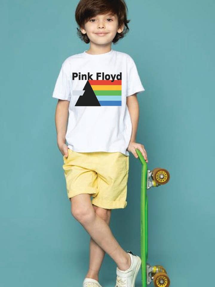 L1167 - T-shirt com estampa PINK FLOYD por atacado de KNOCK ON THE STYLE