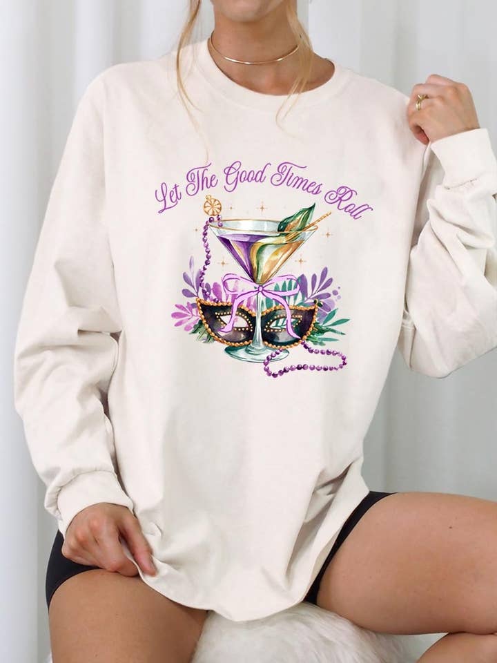 Camiseta gráfica de manga larga festiva de Mardi Gras para venta al por mayor de COLORBEAR