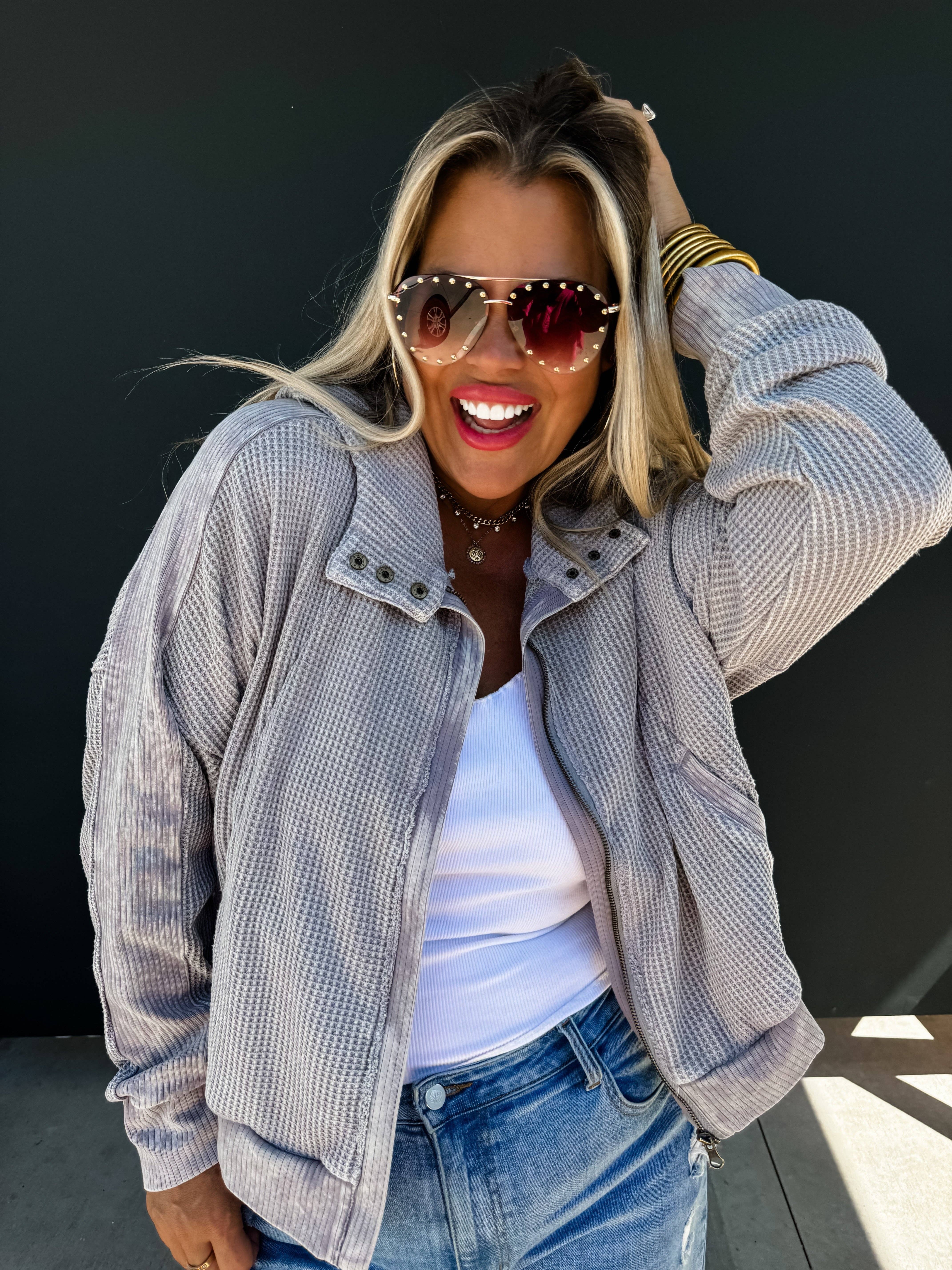 BLAKELEY - Wholesale Hoodie - Women's - MAISIE MINERAL WASH HOODIE JACKET10