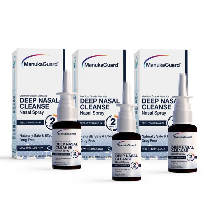 Deep Nasal Cleanse Nasal Spray, 3-Pack Bundle for wholesale by ManukaGuard