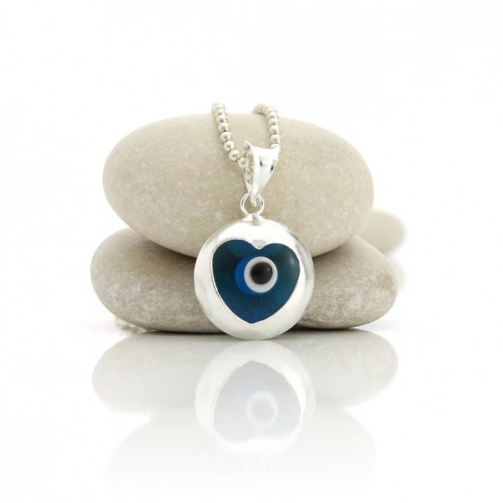 UniArt - Wholesale Individual Charm/Pendant - Turkish Eye in Dragee, Pendant in Silver 9252