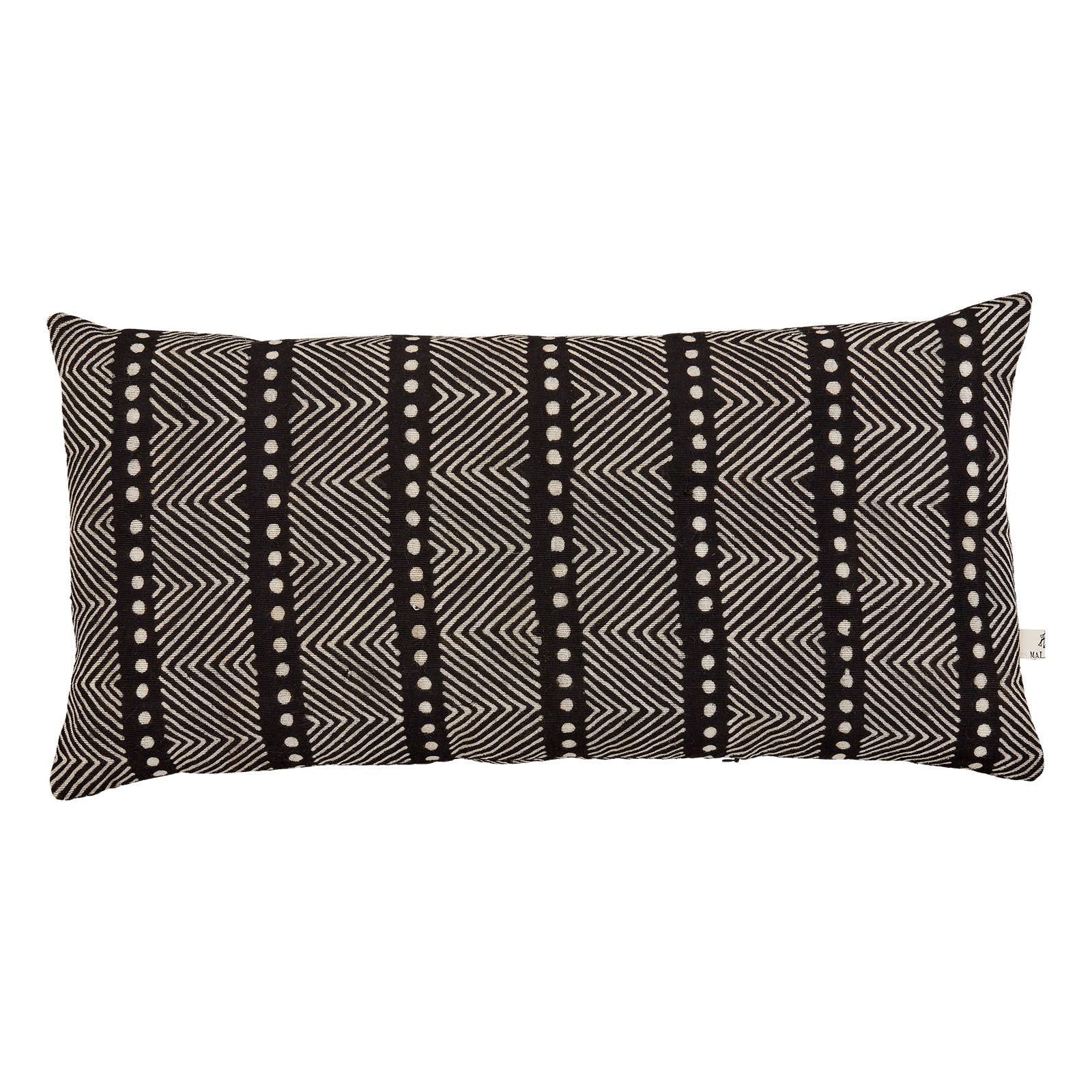 MALAIKA – wholesale Lumbar pillow – Bogolan Striped Mud Cloth Cushion 40 x 80 cm1