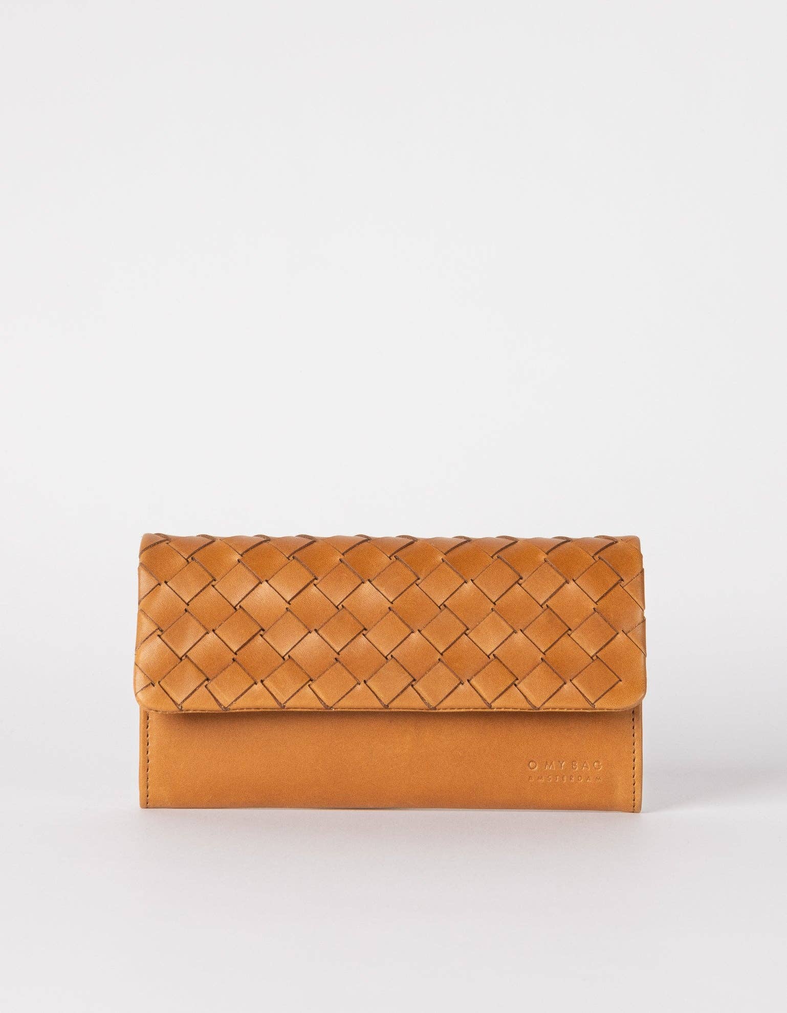 O My Bag - Wholesale Wallet - Women's - Pau's Pouch - Cognac Woven Classic Leather