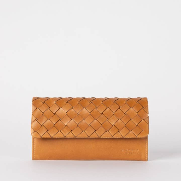O My Bag - Wholesale Wallet - Women's - Pau's Pouch - Cognac Woven Classic Leather0