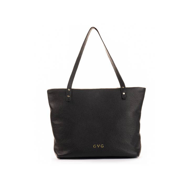 Læder Tote - Sort & Rød for engroshandel hos GVG Accessories