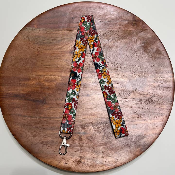70s Floral Lanyards for wholesale by The Lanyard Boutique