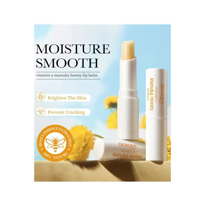 WHITE ..._ SI-26031 Vitamin E Manuka Honey Lip Balm for wholesale on Faire