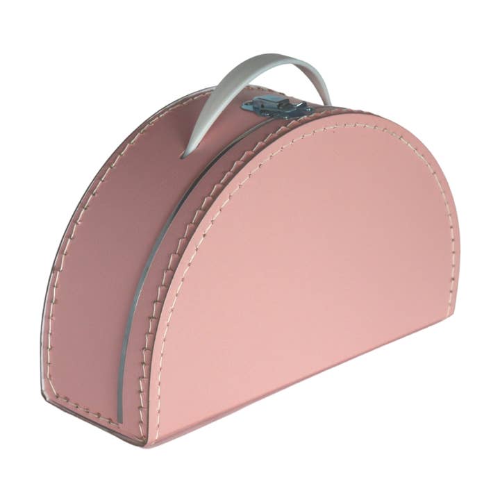 Kinderkoffertjes.nl – Großhandel Koffer – Kinder – Halbrunder Koffer in Babyrosa 28 cm