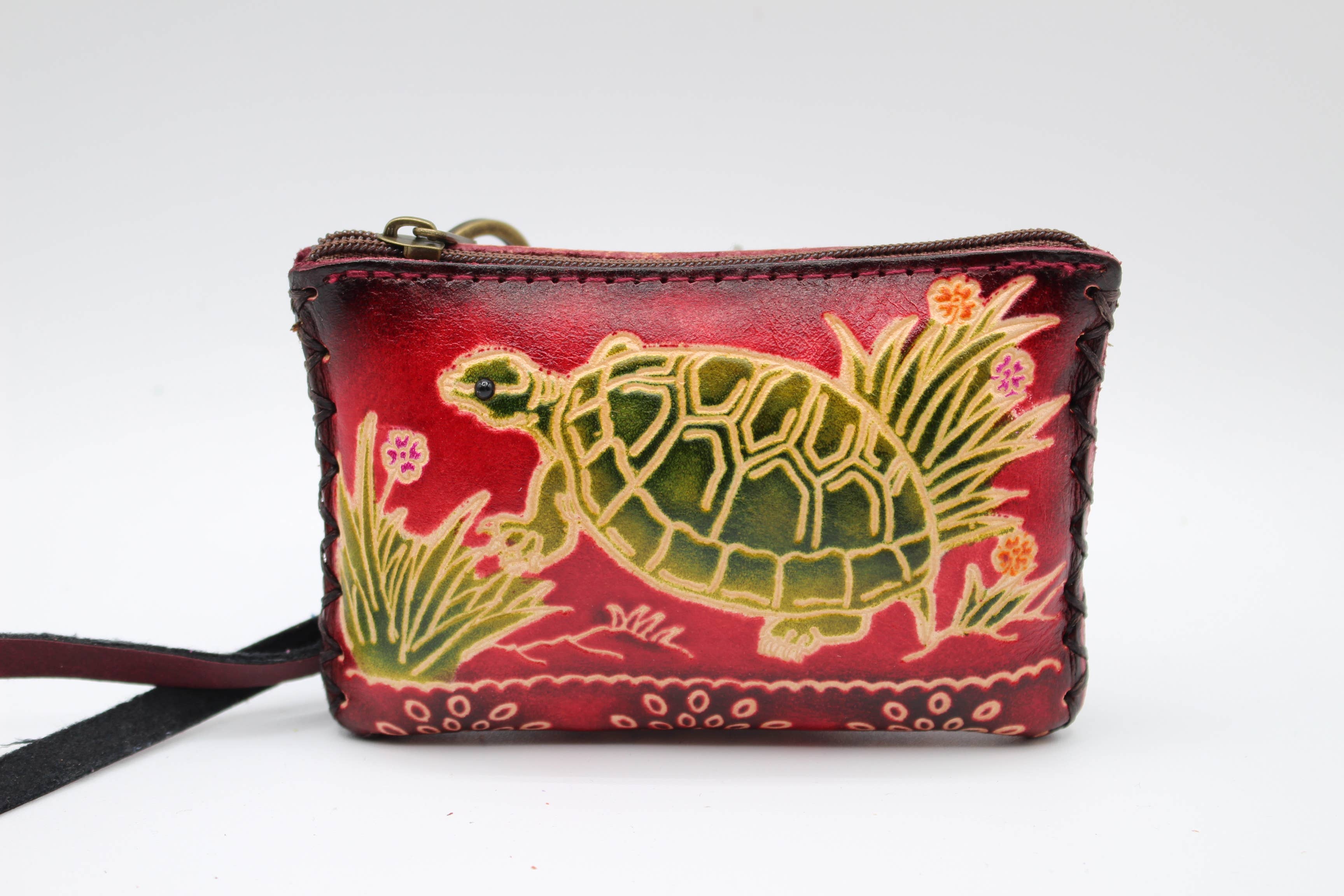Sunflower Handmade leather inc - Vente Porte-monnaie – femme - Porte-monnaie en cuir en forme de tortue4