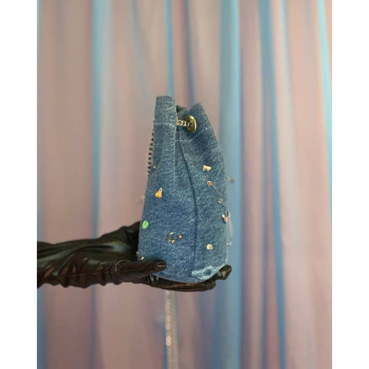 Shop Journal Vintage - Wholesale Crossbody Bag - Women's - Handmade pierced denim pouch bag5