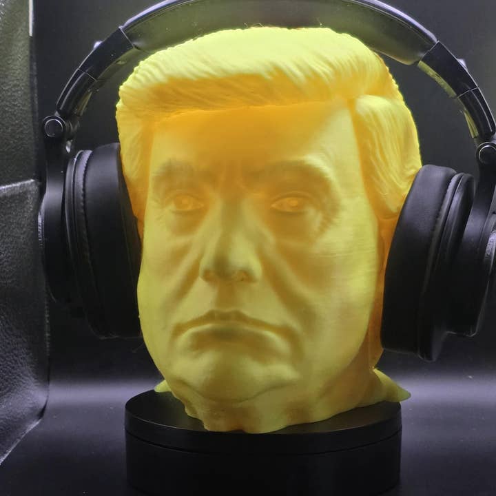 Support de casque Donald Trump, support de casque imprimé en 3D, accessoire de bureau amusant et unique, cadeau pour les joueurs et les fans de Trump, organisateur pour la vente par PerfectionIn3D