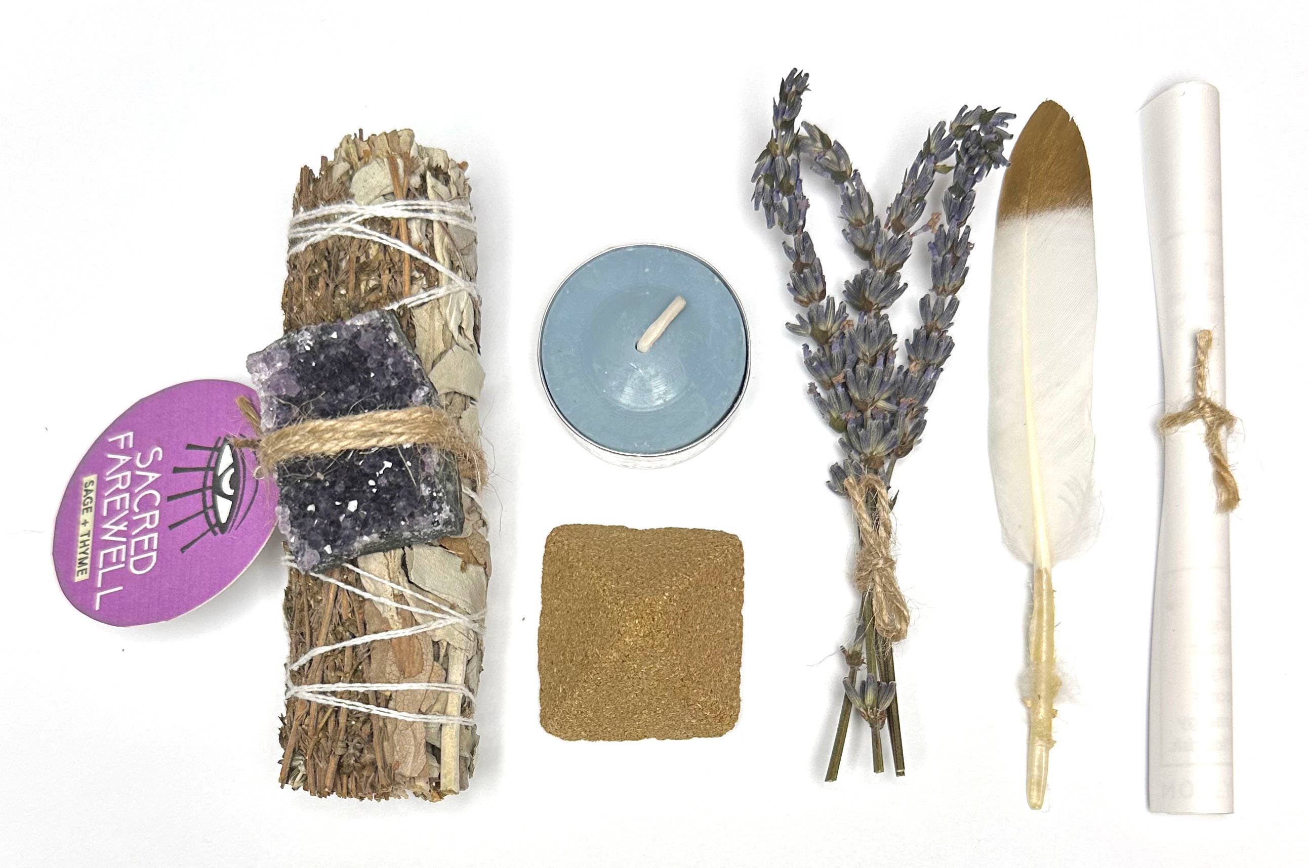 RITUAL GYPSY SAGE WANDS – wholesale Smudge stick – 'SACRED FAREWELL' -  Grief & Healing RITUAL KIT 1