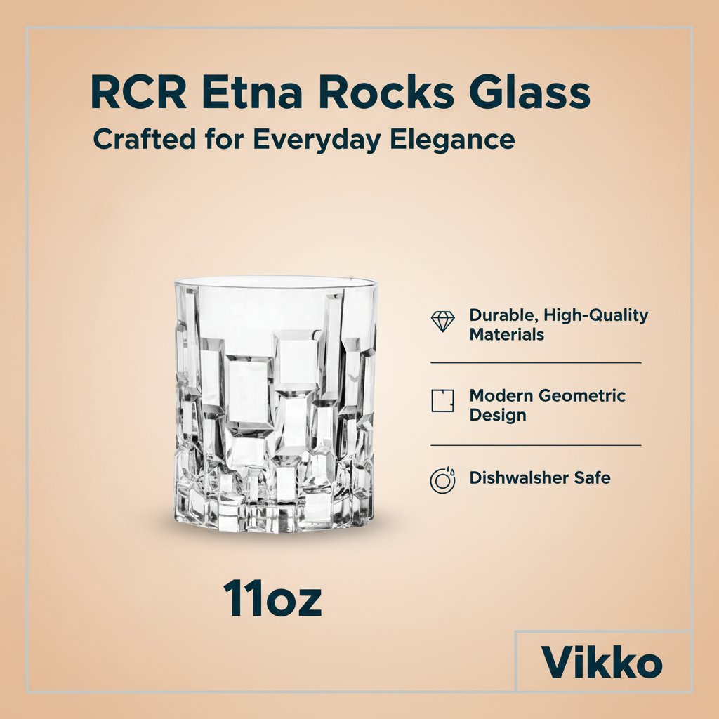 Kadra Kitchenware – wholesale Cocktail/liquor glass – RCR - Etna, Rocks Glass, 11oz3