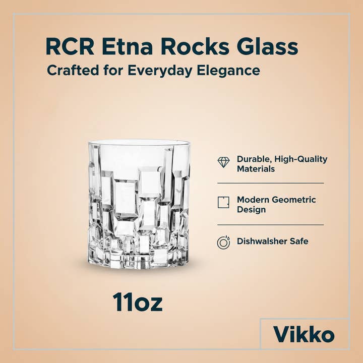 Kadra Kitchenware - Vendita all'ingrosso Bicchieri da cocktail/superalcolici - RCR - Etna, Rocks Glass, 11oz3