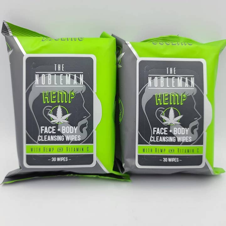 Innovarix - Wholesale Face & Body Wipes - Men's - Men's Cooling Hemp Cleansing Wipes 30CT