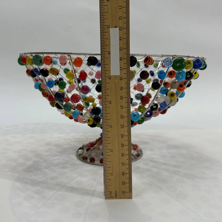 India Handicrafts Inc - Wholesale Fruit Basket - Beaded Fruit Basket2