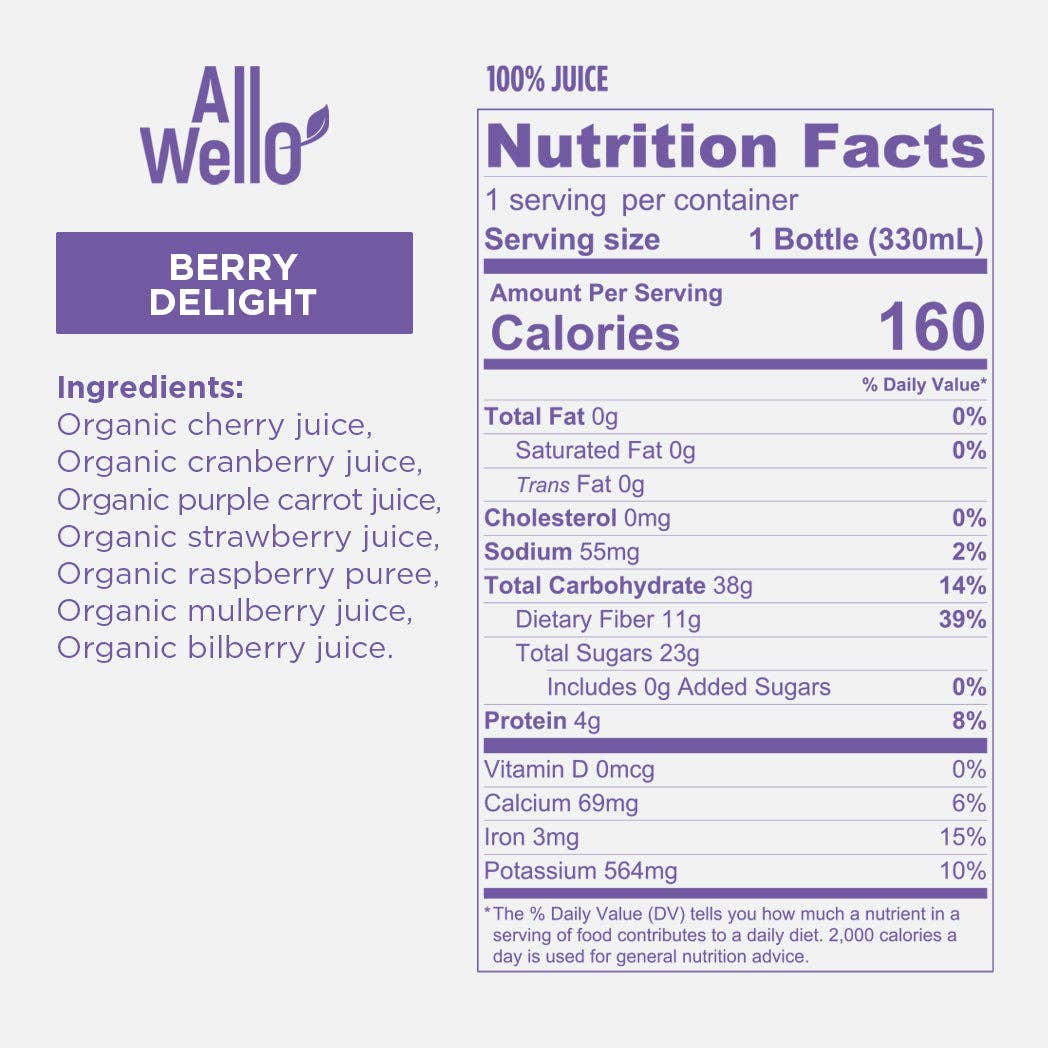 AllWellO - Wholesale Wellness Juice/Tonic - Organic Cold-Pressed Berry Delight Juice4