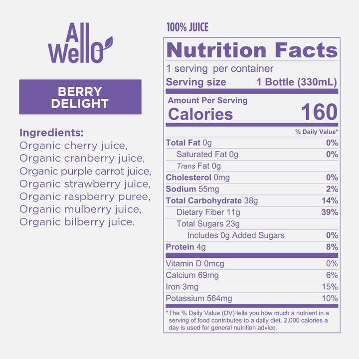 AllWellO - Wholesale Wellness Juice/Tonic - Organic Cold-Pressed Berry Delight Juice4