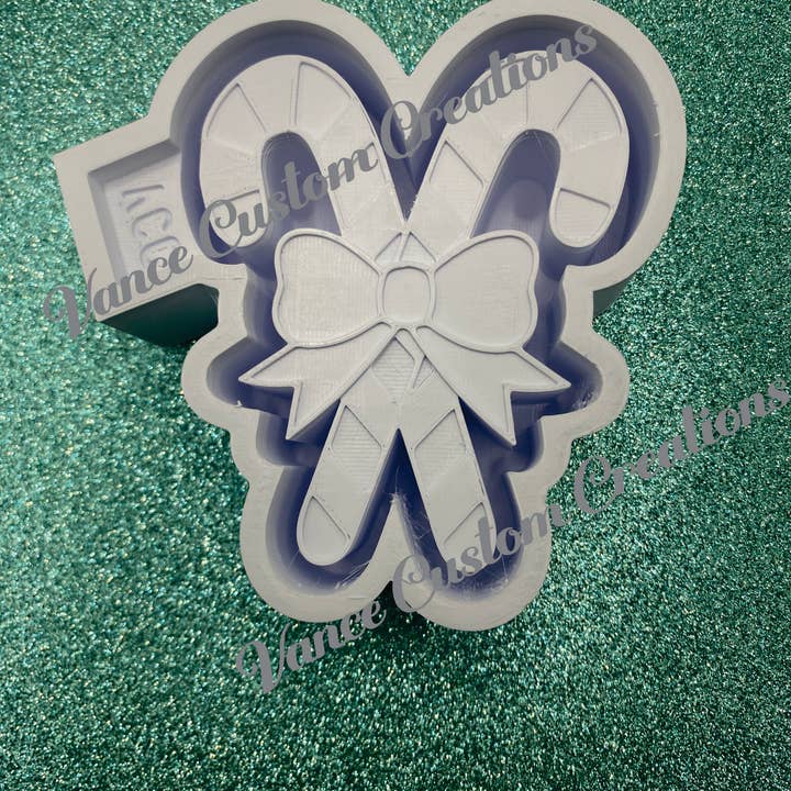 Vance Custom Creations – material para artesanato por atacado – Candy Canes Freshie Molde/Molde Freshie de Natal
