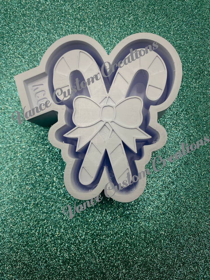 Candy Canes Freshie Mold/ Christmas Freshie Mold for wholesale by Vance Custom Creations