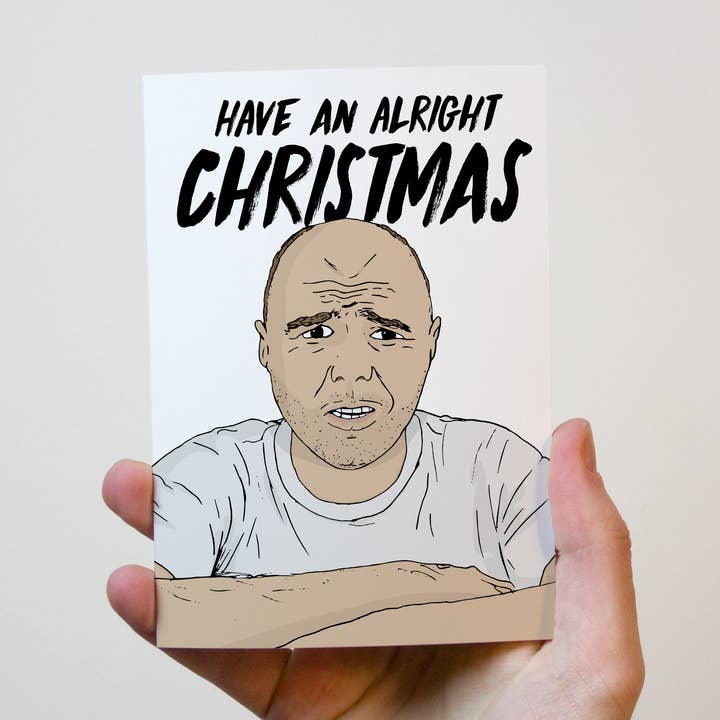 Karl Pilkington Julekort for engroshandel hos Freckle and Specs