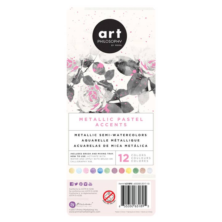 Art Philosophy – wholesale Craft supplies – Metallic Accents Pastels 6553506318952