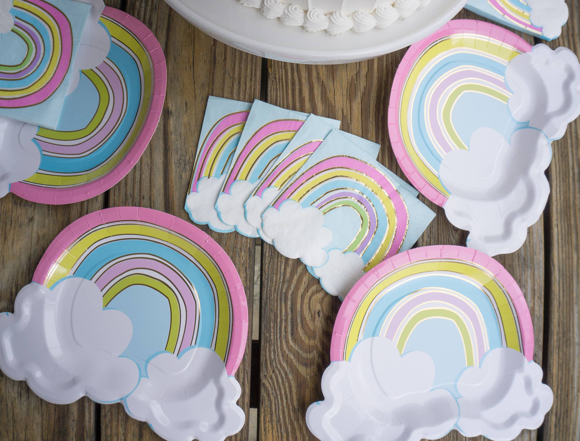 Party Partners - Wholesale Disposable Plate - Rainbow Dessert Plates4