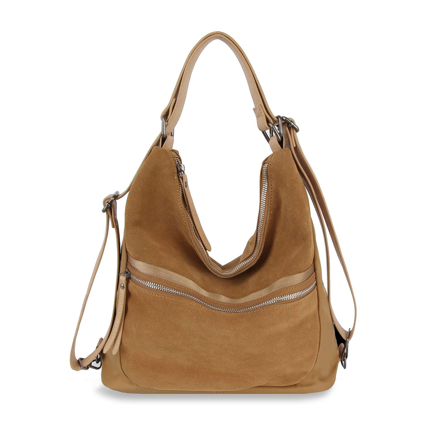 Handbag Express - Wholesale Backpack - Women's - Genuine Leather Convertible Hobo Backpack1