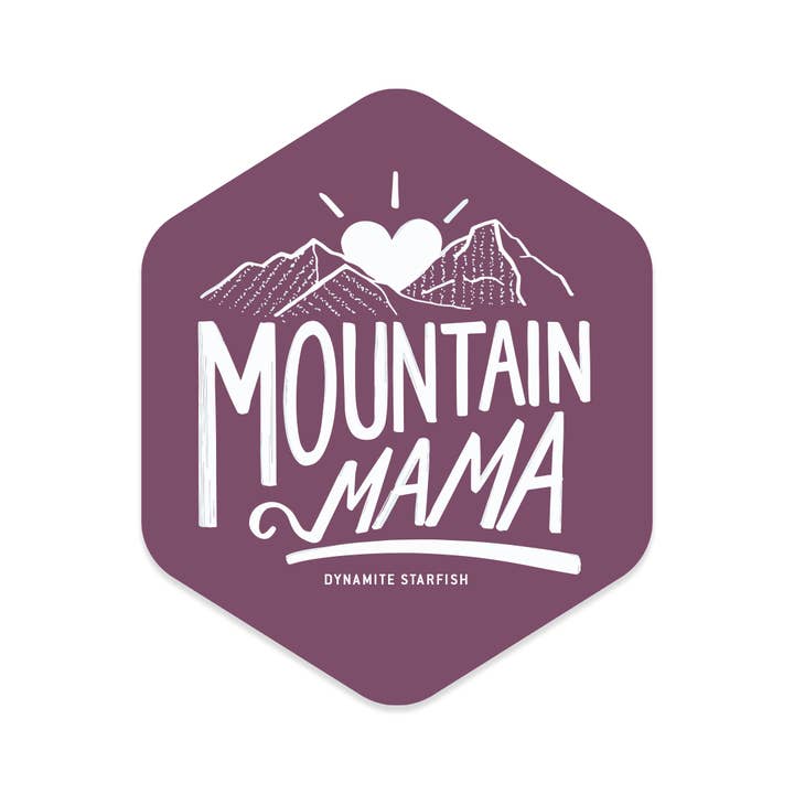 Mountain Mama - 3" weatherproof sticker for wholesale by Dynamite Starfish