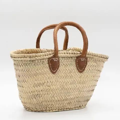 Melecraft - Wholesale Beach Bag - Small French Basket, Handbag Handmade Moroccan Basket2