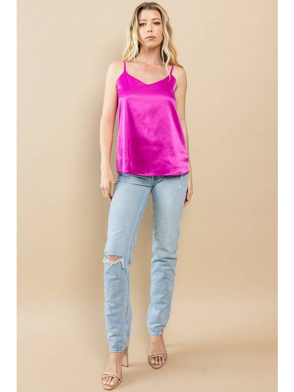 TCEC - Wholesale Tank Top - Women's - CT8590-Satin Flirty Tank Top
