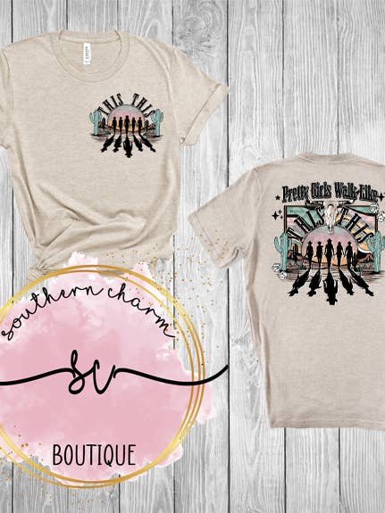 Lintty Meninas Caminham como esta Tee de Pó de Urze por atacado de Southern Charm Boutique