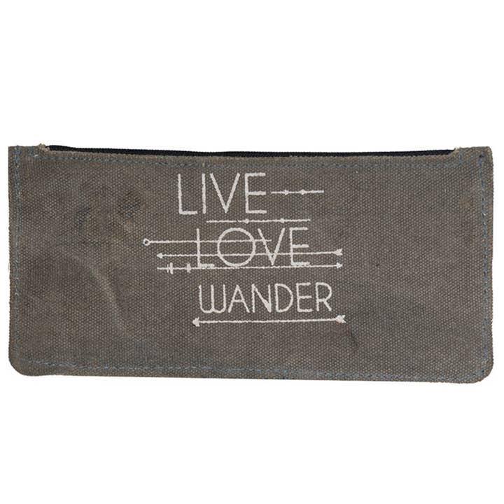 Mona B. - Venta al por mayor Bolso muñequera - Live Love Wander-Up-Cycled - Funda de lona para tarjetas2