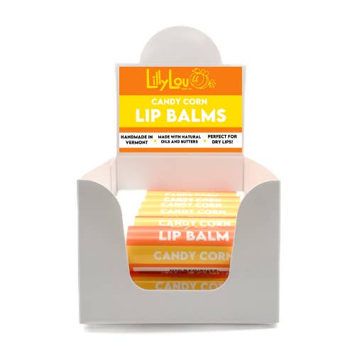 Candy Corn Lip Balm Case | Halloween Lip Balm | Natural for wholesale by Lilly Lou Soap Co.
