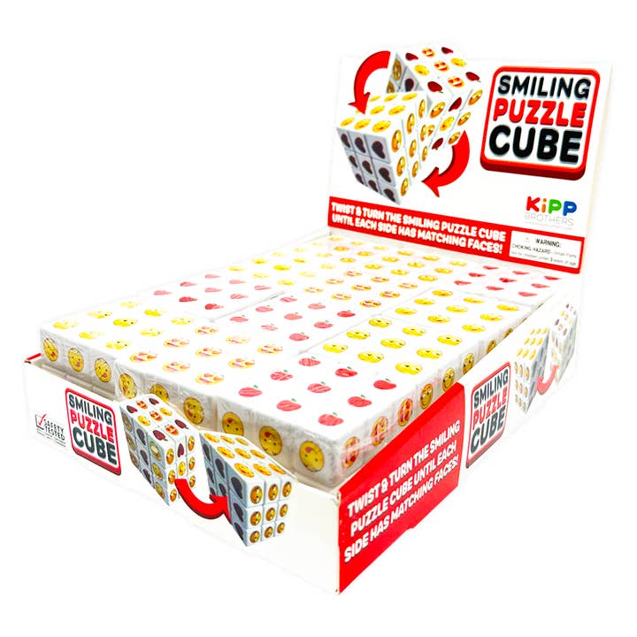 Novelty Brands - Wholesale Puzzle - Kids - Smiling Puzzle Cube Toy - 12/Display1