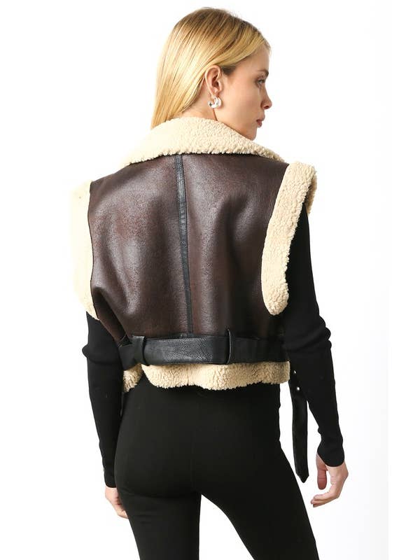 Brown Camel Olivia Vest for wholesale on Faire2